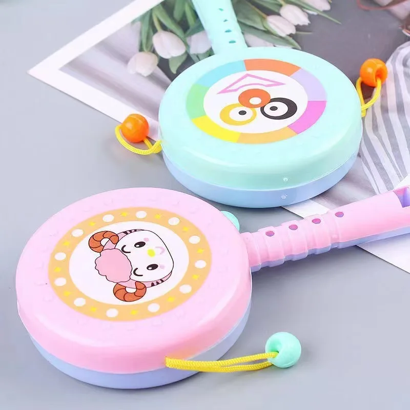 

1 pcs Rattle baby toys can gnaw hand crank drum sound toys 0-3 years old kindergarten boys and girls early education hand rattle