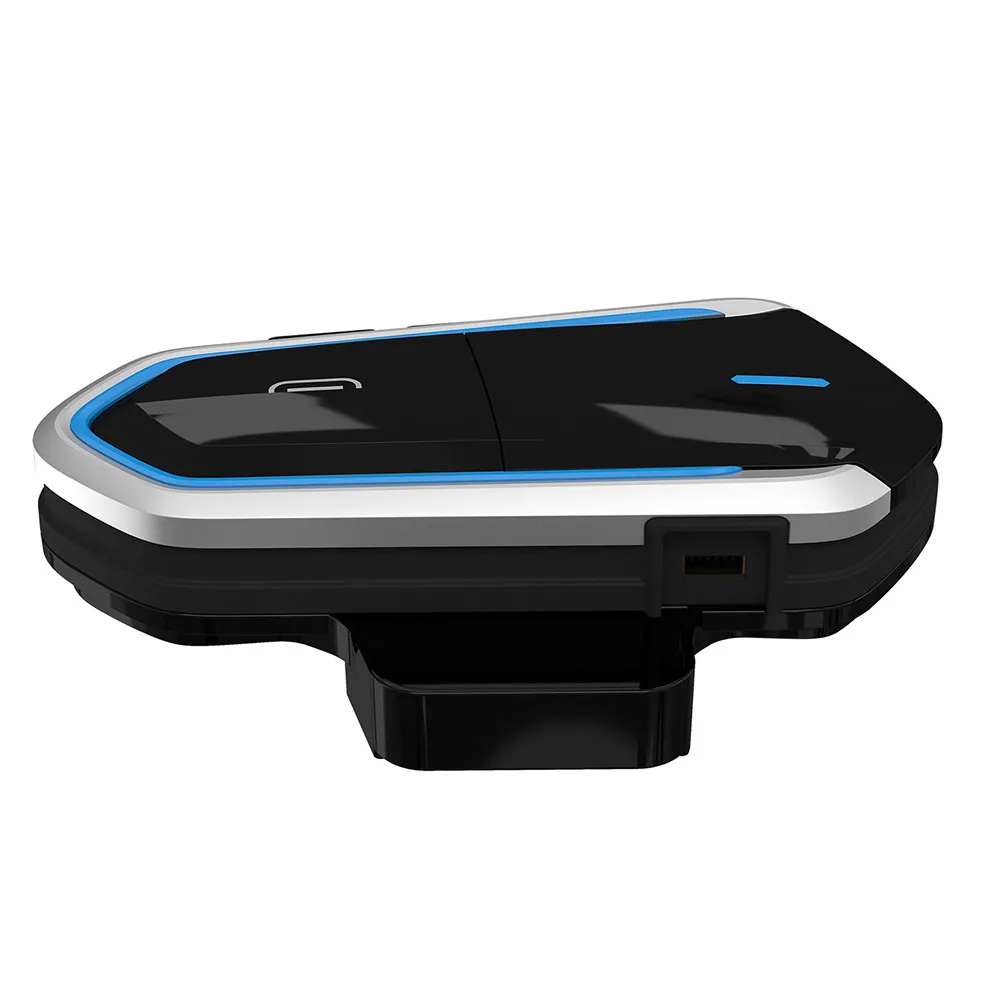 Motorcycle Headset Waterproof IP54 Rechargeable 450mAh Battery Fashionable Motorbike Headphone Blue