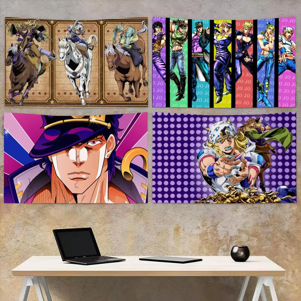 Anime J-JoJos Bizarre Adventure Tapestry Microfiber Tapestry Wall Hanging Decor for Bedroom Living Room Home Outdoor Festival