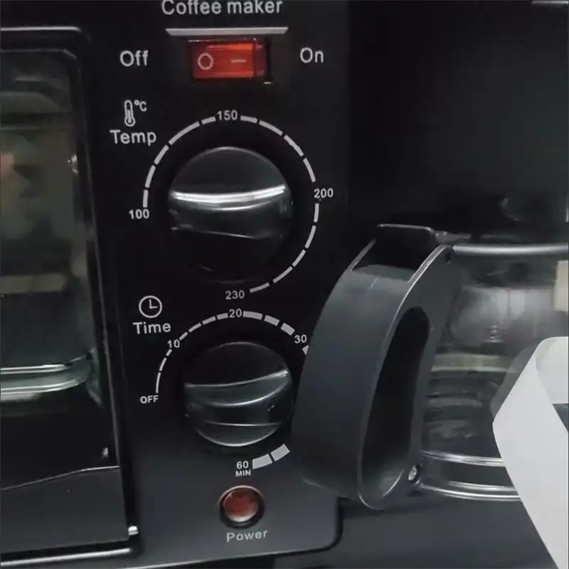 

Многофункциональная завтракница 3-в-1 со стеклянной крышкой: тостер, сковорода, духовка, кофеварка для сэндвичей и кухни