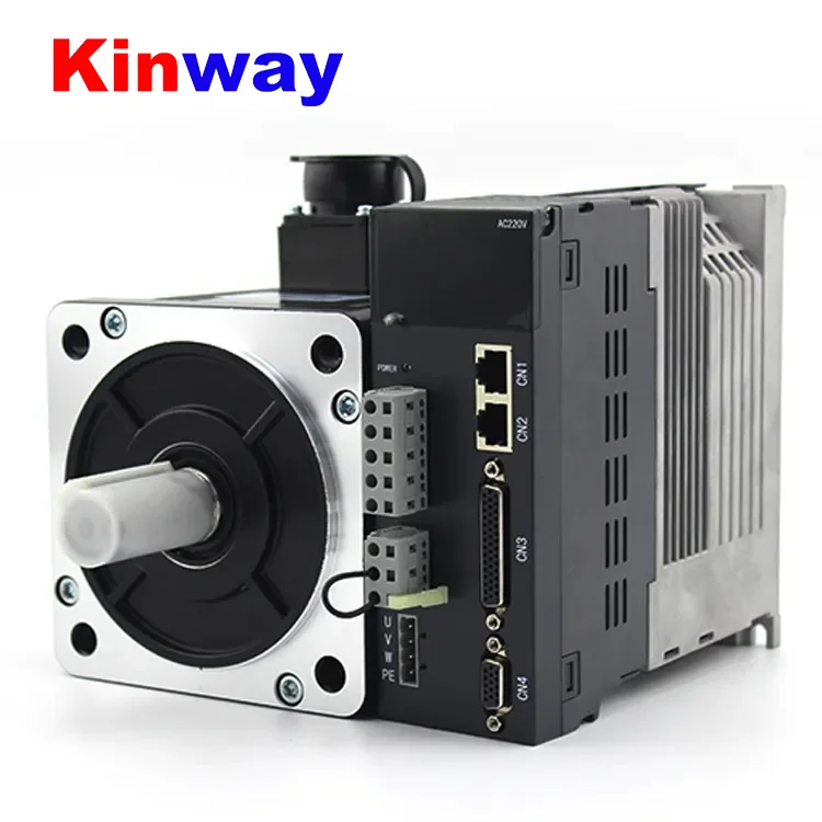 Kinway AC servo 2.6KW motor with 2.6KW servo controller driver 130ST-M10025 10Nm 2500ppr servo motor 2.6KW for CNC kit