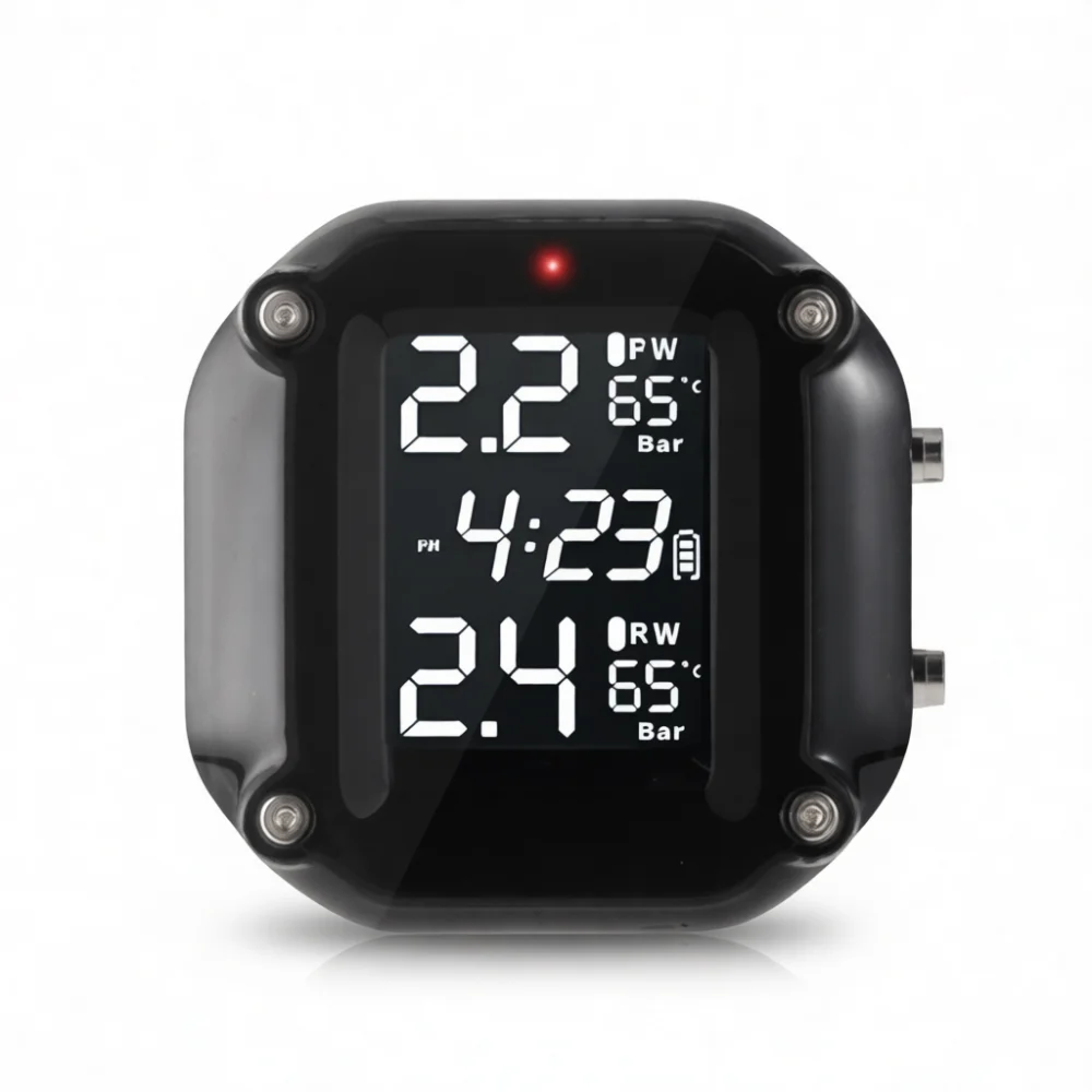 Universal Motorcycle Tire Pressure Monitoring System Digital Display Wireless High Precision Sensor Alarm Tool view 6
