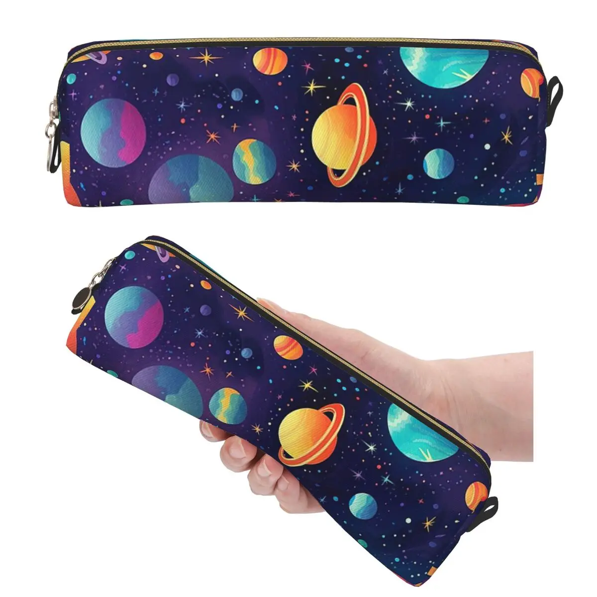 Solar System Space Planets Universe Pencil Cases for Students Gifts Pen Box Pencil Bag Big Capacity Pencil Pouch Pen Holder