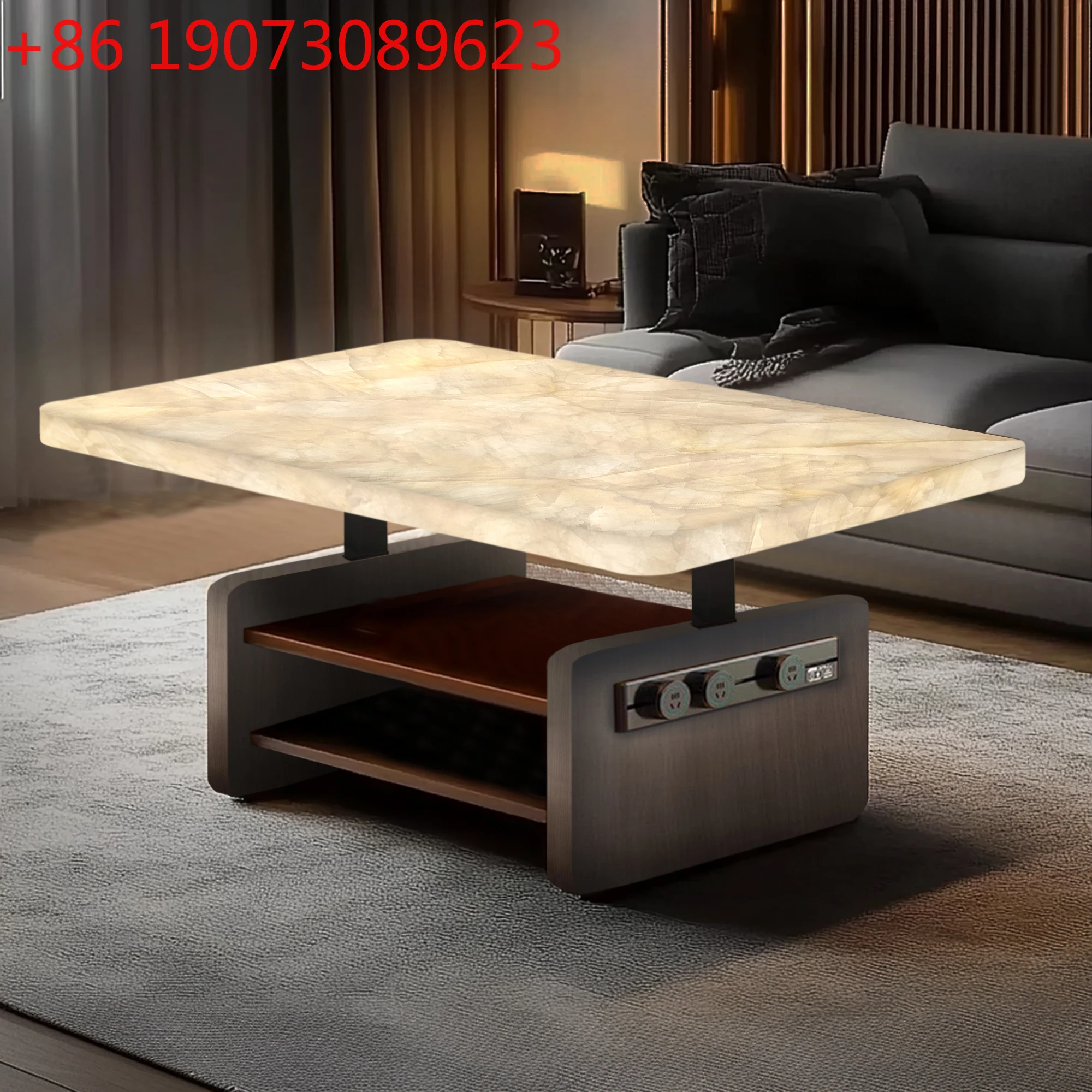 

Современный повседневный деревянный светящийся журнальный столик Luxury Ston