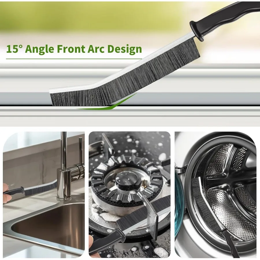 8 قطع من فرش التنظيف ذات الشعيرات الصلبة للاستخدام المنزلي، مستلزمات التنظيف العملية والمتينة، مثالية لبلاط الحمام