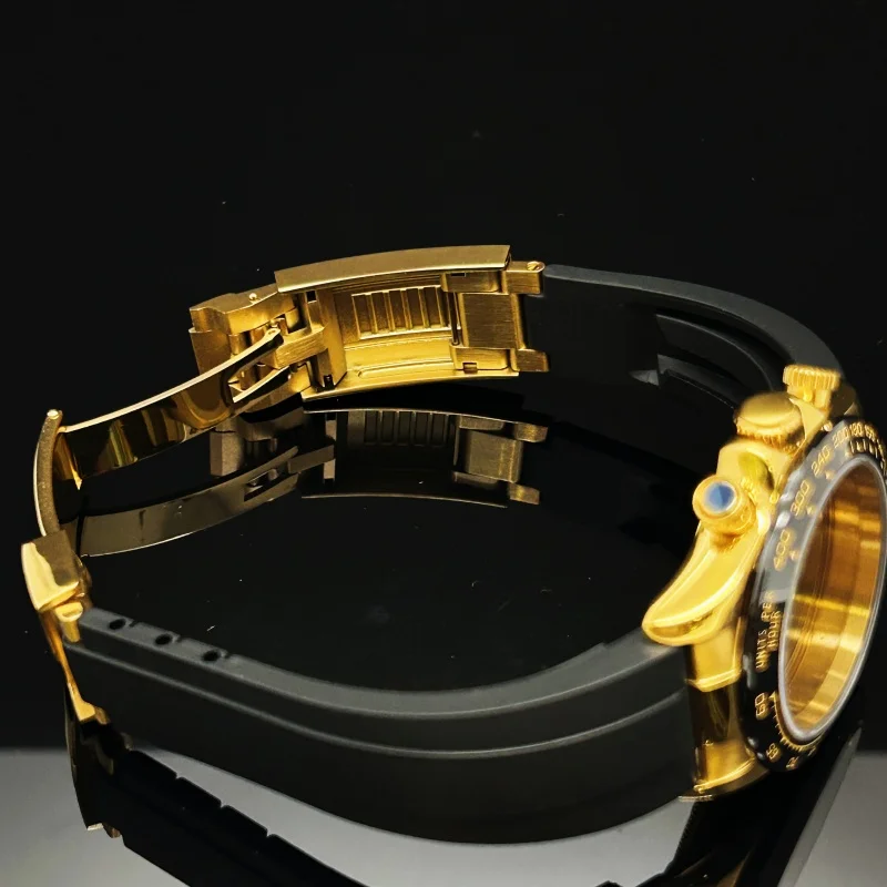 الفضة الياقوت ساعة كريستال حالة الشريط نمط سوار ل دايتونا VK63 VK64 حركة أجزاء السيراميك 29-30.5 مللي متر الطلب لا شعار #5