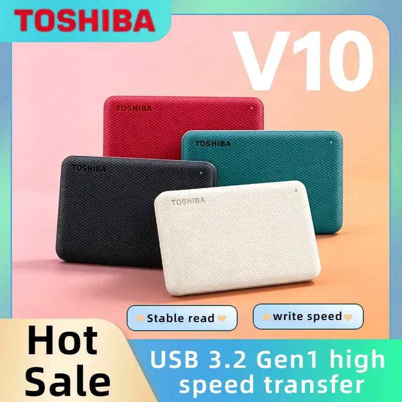 Toshiba Canvio V10 1TB 2TB 4TB 2.5 Inch USB 3.0 External HDD Portable Hard Drive for PC Laptop Elite Pro Max Speed