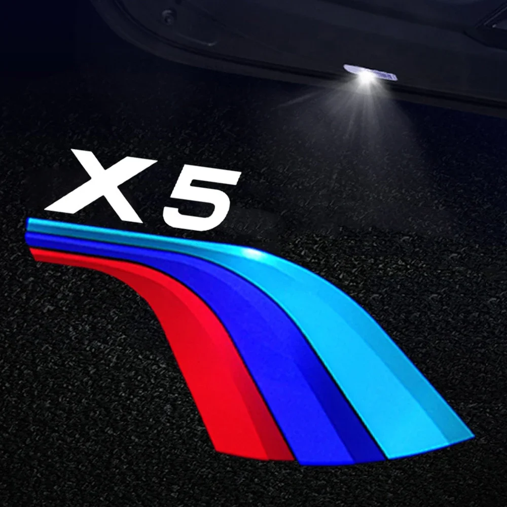 2PCS for BMW X5 E70 F15 2007-2023 2022 Car Decoration LED Door Welcome Shadow Laser Lights Projector Courtesy Ghost Lamp