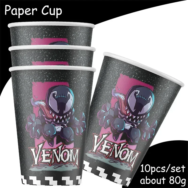 venom Birthday Decoration Angle Disposable Tableware Cup Plate Tablecloth Balloon Baby Shower Kids Girls Boy Party Supplies