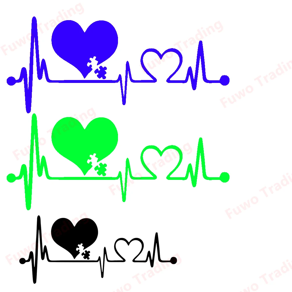 

Креативная автомобильная наклейка с аутизмом Heart Beat Lifeline для автомобиля, мотоцикла, гоночного шлема, ноутбука, багажника, кузова, окна автомобиля, ПВХ наклейки