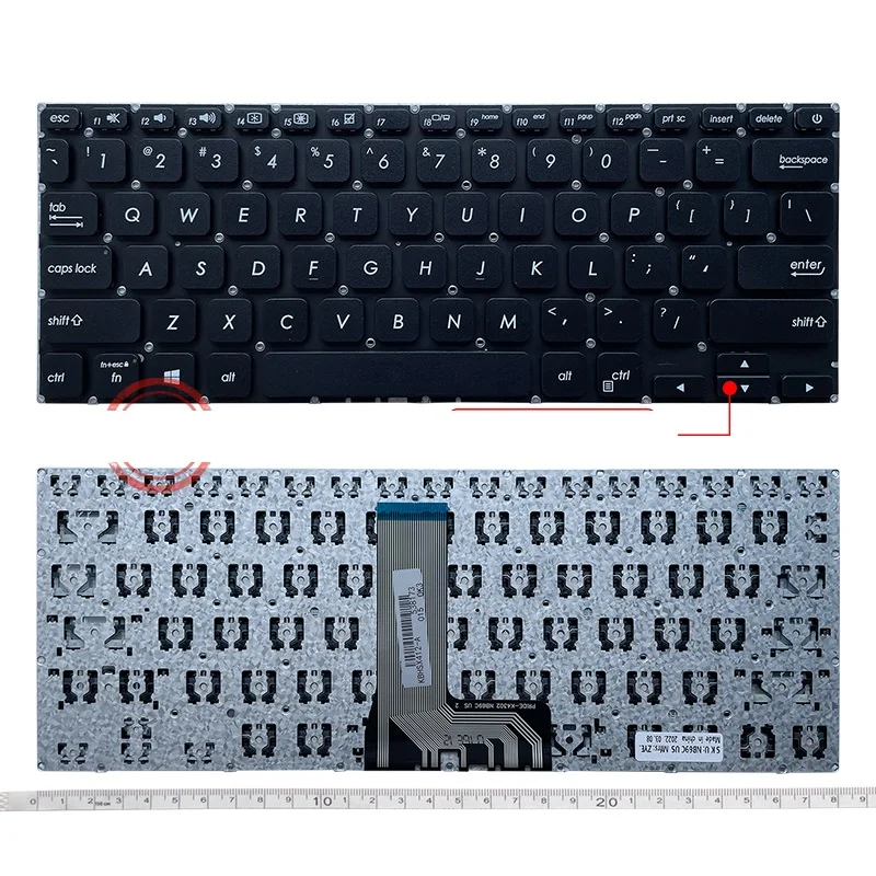 Imagem -02 - Teclado Retroiluminado Eua para Asus Vivobook X412 X412fa X412u R423 V4000u R424 R424f R424fa A412 A412d V4000d V4000f A412fl A412da Novo