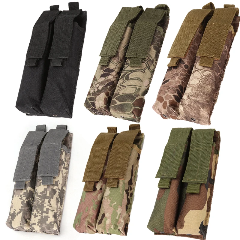 Tactical Molle Double Magzine Pouch Mag Pocket Holster Carrier Holder for Hunting P90 UMP Airsoft  Mag Storage Bag Dropshipping