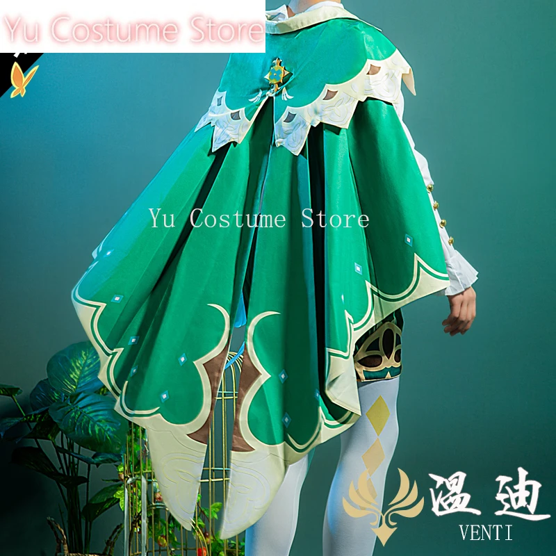 Anime! Genshin Impact Venti Mondstadt Wind God Game Suit Gorgeous Uniform Cosplay Costume Halloween Party Outfit Men NEW