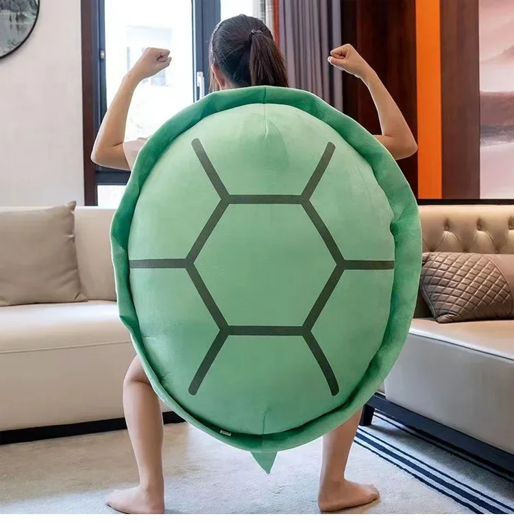 [Funny] 150cm Stuffed plush toys can worn taken off turtle shell PP cotton Soft Stuffed pillow doll toys for Kids Christmas Gift