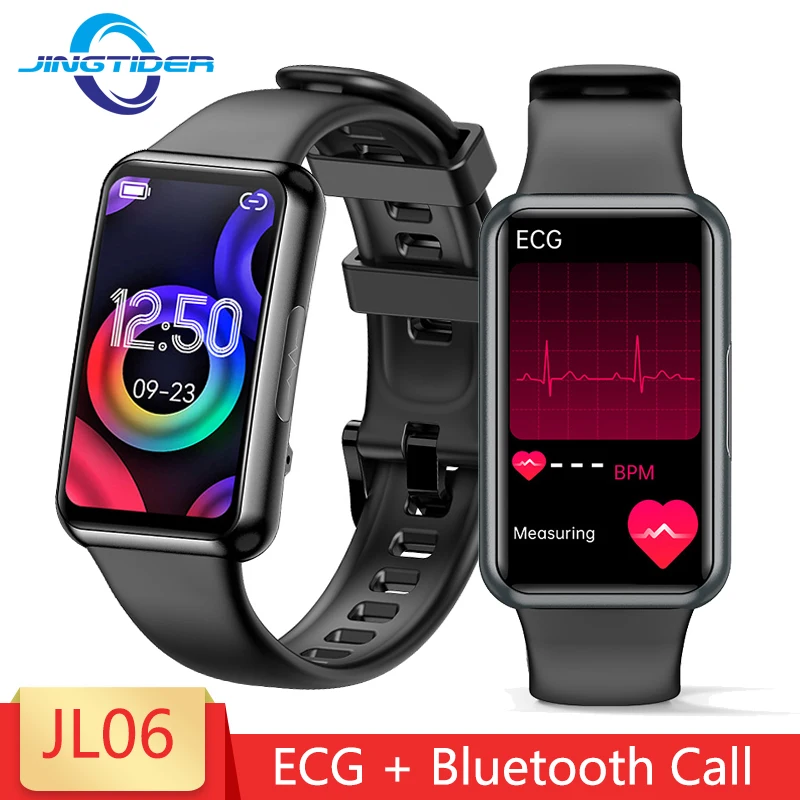 JL06 جهاز تعقب للياقة البدنية الذكية الفرقة بلوتوث دعوة 1.47 "HD عرض الرجال النساء Smartwatch E/C/G سوار SpO2 معصمه الضغط