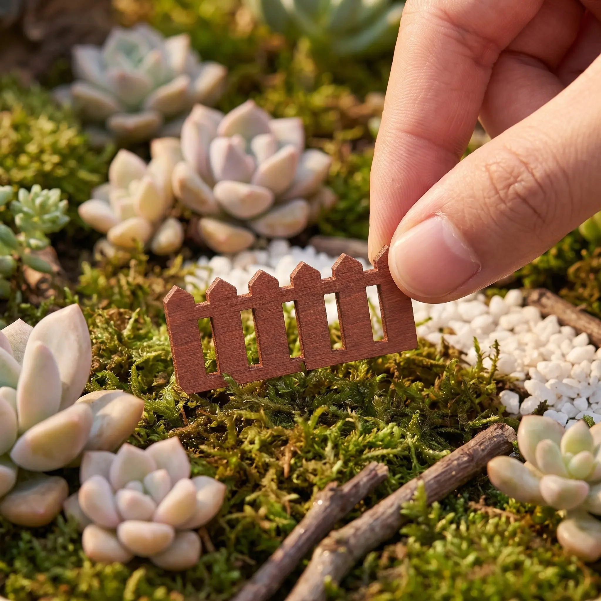 50Pcs 1:12 Miniature Dollhouse Fence Wooden Picket Fence Mini Garden Landscaping Balcony Decoration DIY Crafts House Accessories