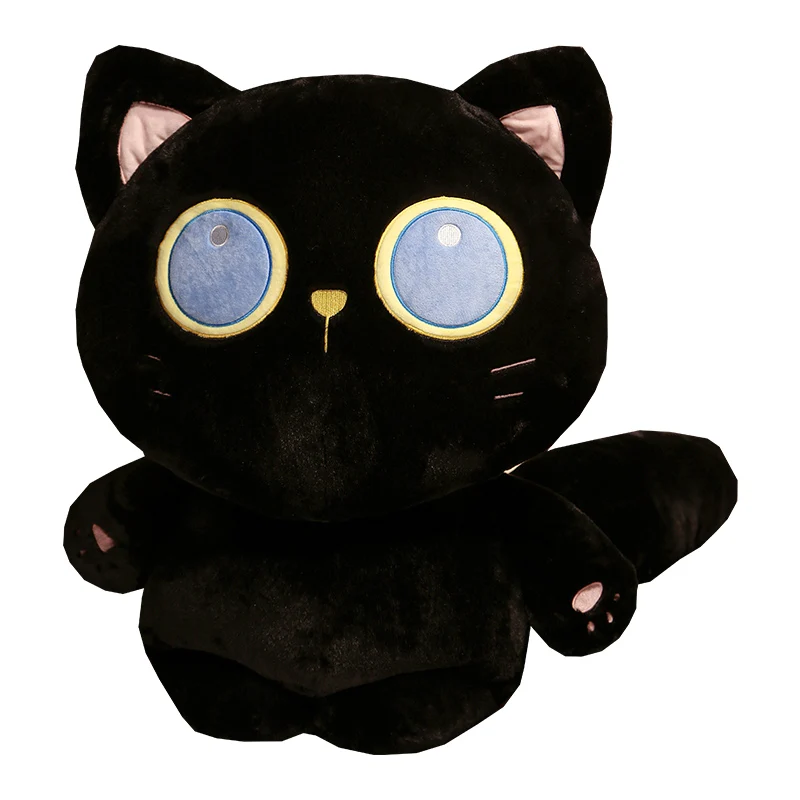 18-110cm New Soft Pluche long Pillow Plush Pendant Toys Stuffed Animal Black Cat Doll Cushion Christmas Gift