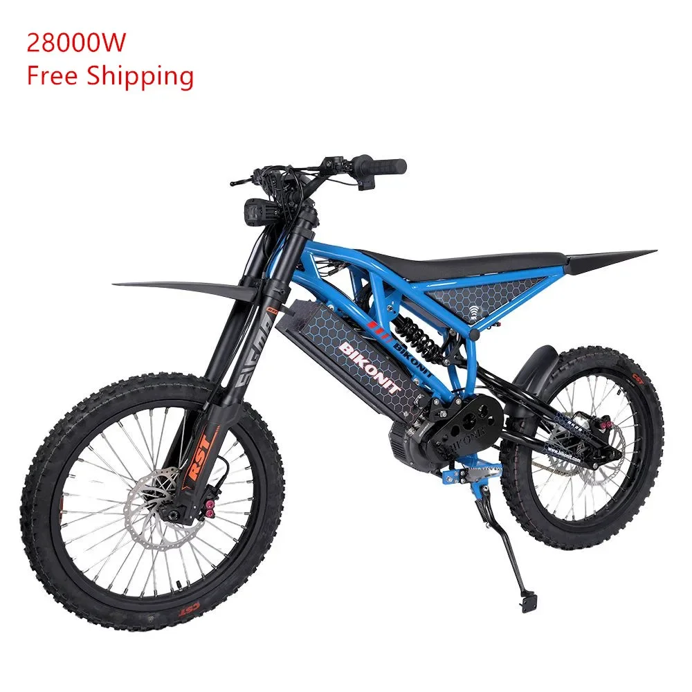 Cheap  BK28 72V 28000W Ebike  Full Suspension  Electric Mountain bike Off Road Hyper Bee Electric Motorcycle