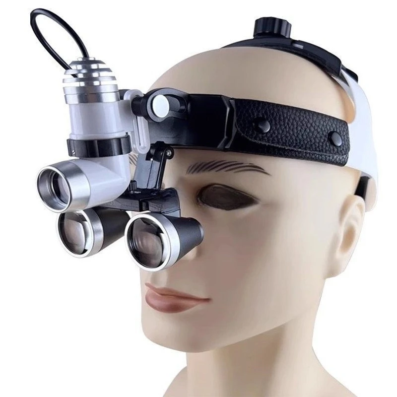 5W Binocular Magnifier Headlamp, Headband Surgical Light for Dental, ENT, Orthopedic, Cosmetic Examination