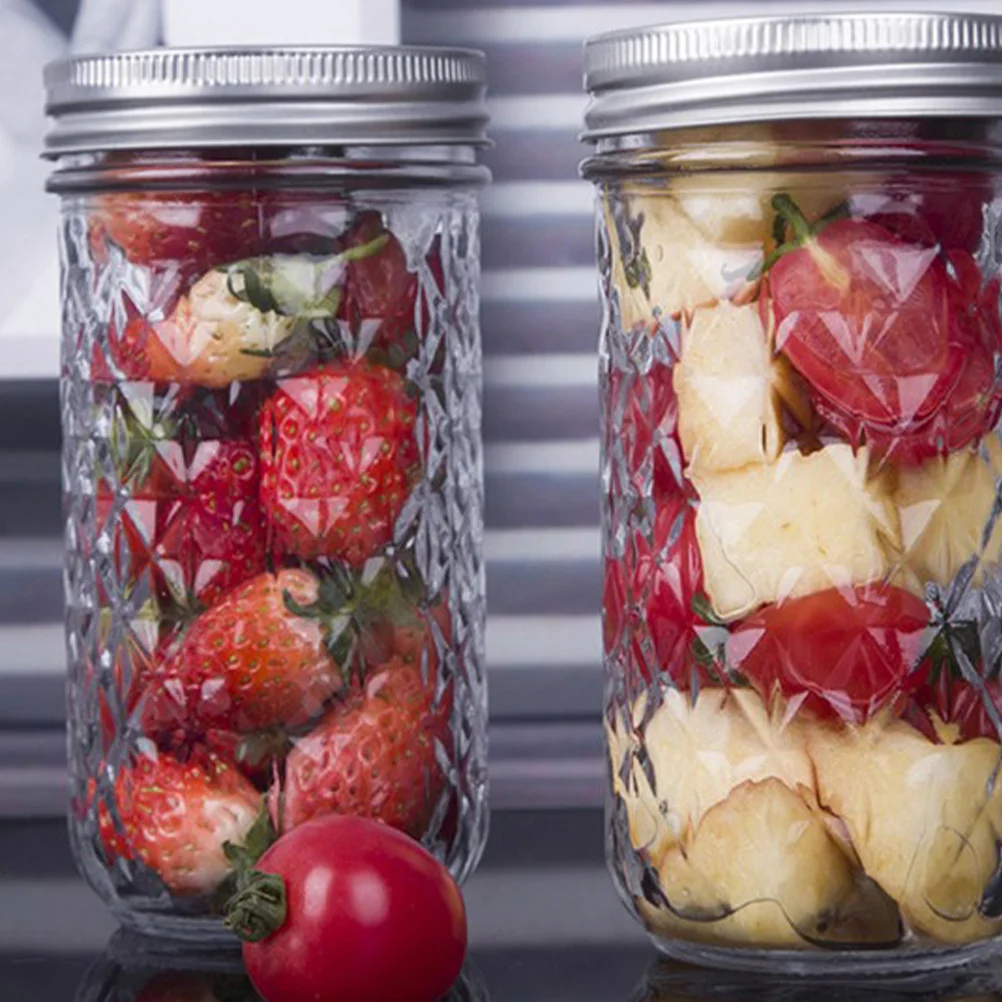 

5 Pcs Mason Jar Large Jars Food Containers with Lids Seal Reclosable Storage Boxes