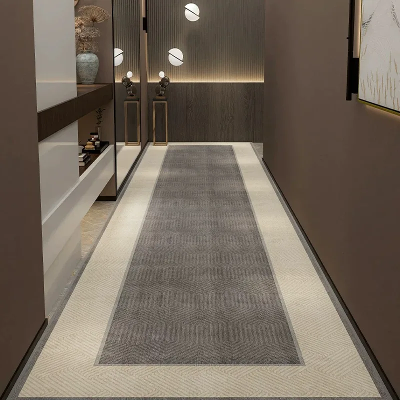 Wabi-sabi Hallway Carpet Corridor Mat Light Luxury Home Decoration Mats Easy Clean Non-slip Rug Long Strip Runner Rugs 미끄럼방지매트