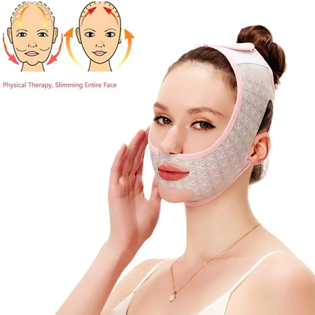 Novo Rosto Elástico Emagrecimento Bandagem V Linha Rosto Shaper Mulheres Chin Bochecha Levantar Cinto Massageador Facial Strap Cuidados Com A Pele Ferramentas de Beleza