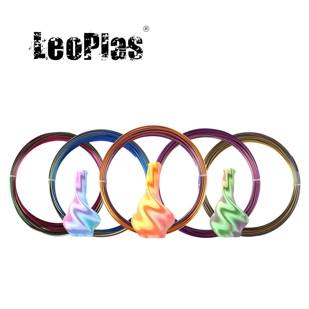 

LeoPlas Ultra Tricolor Silk PLA Filament 1.75mm 20 Meters Sample For 3D Printer Consumables Printing Supplies Plastic Material
