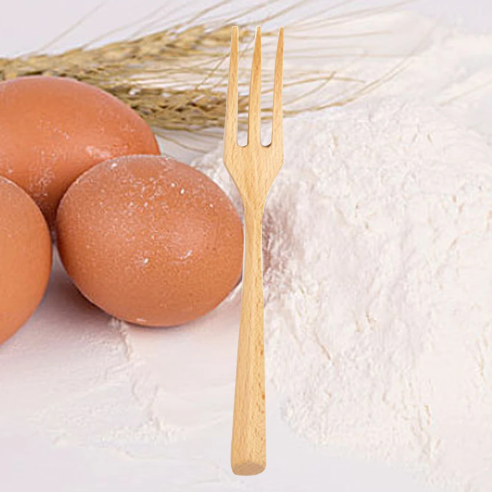 

4PCS Beech Fork Reusable EcoFriendly Wooden Food Serving Forks Dinner Fruit Silverware Utensils Home Restaurant Hotel