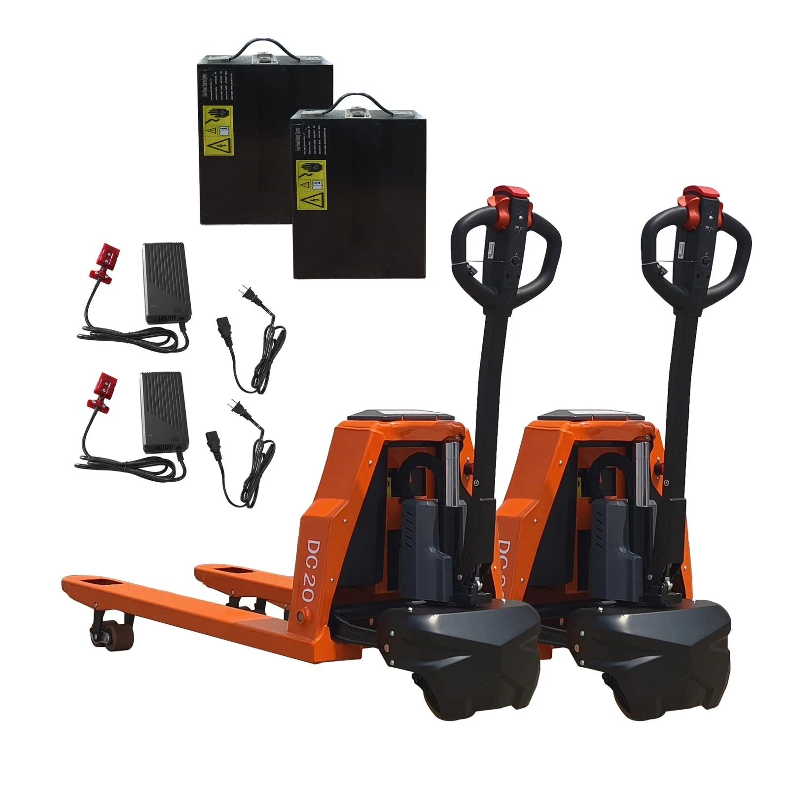 

2Units/1Unit Full Electric Pallet Jack,Li-Ion Battery Powered Pallet Truck,4400 lbs Capacity 48" x 27" Forks for Warehouses