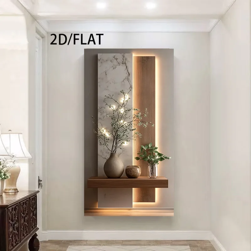 

1pc Modern Minimalist Poster Printing Wall Shelf Art Frameless for Bedroom, Living Room Canvas Poster, 2D Flat Home Decor