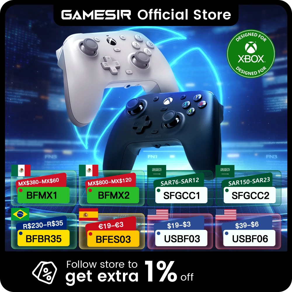 GameSir G7 HE Xbox Controller Hall Effect gaming gamepad for Xbox Series X, Xbox Series S, Xbox One X, Xbox One S, Steam, PC