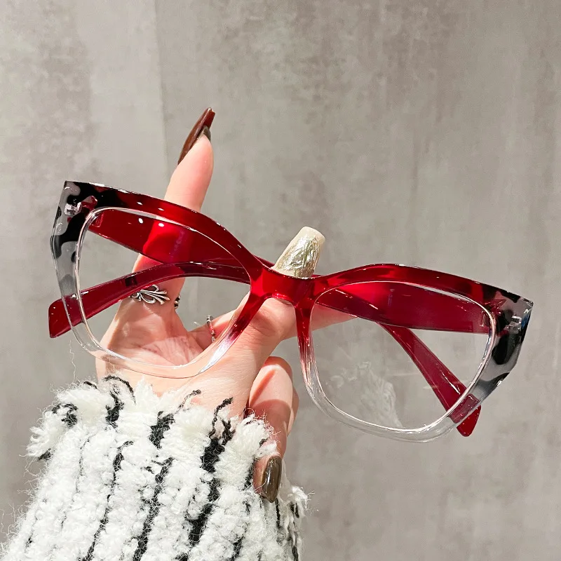 Cat Eye Fashion Anti Blue Light Glasses Ladies Computer Eyewear Classic Square Spectacles Optical Frames Anti Radiation Eyeglass