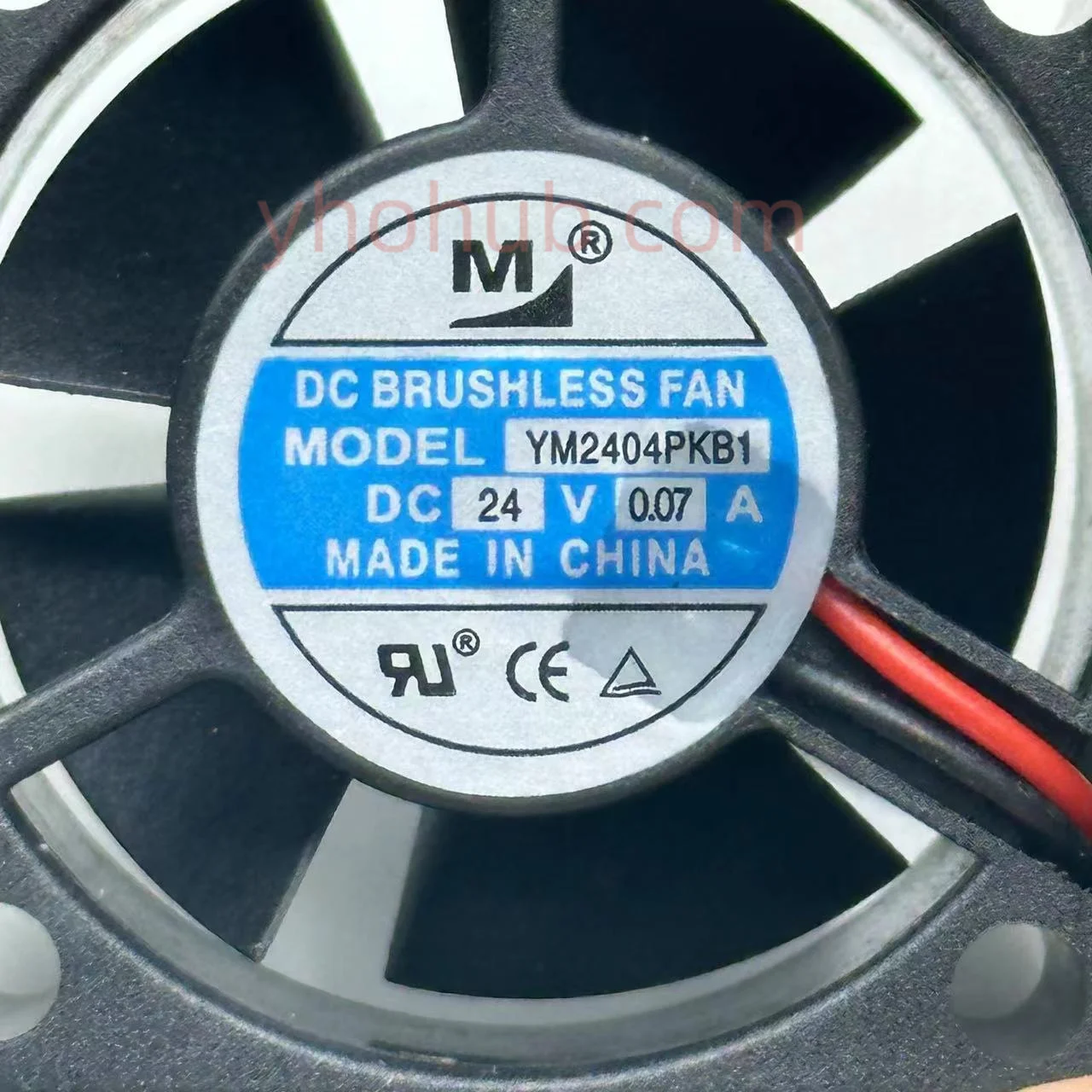 M YM2404PKB1 DC 12V 0.07A 40x40x20mm 2-Wire Server Cooling Fan