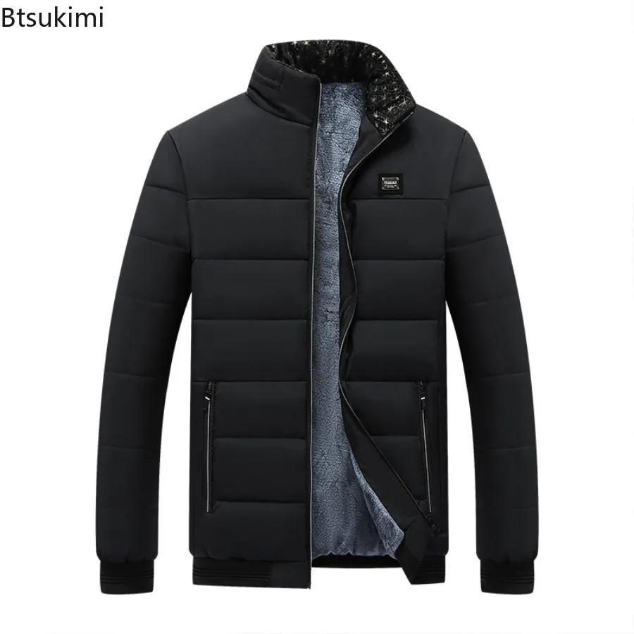 Men's Warm Jackets Cotton Padded Jacket Casual Sports Autumn and Winter Stand Collar Warm Thick Parkas Jacket Youth XXS-2XL Size