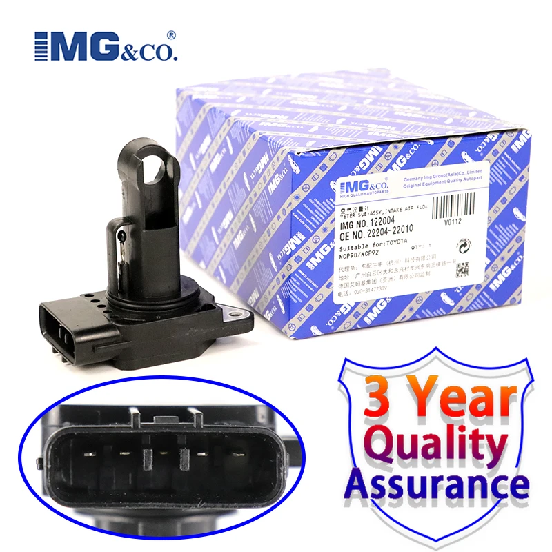 

IMG MAF Mass Air Flow Meter Sensor 22204-22010 For Toyota RAV 4 YARIS PRIUS COROLLA Lexus 2220422010 1974002030