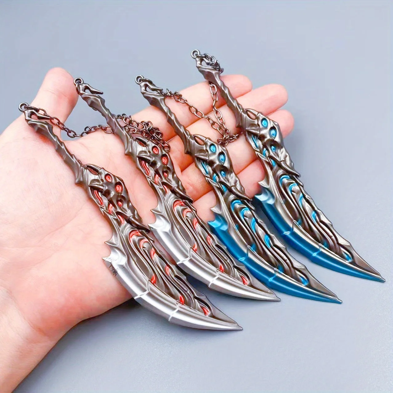6.3inch 16cm 2pcs Blade Katana Valorant Cosplay Prop Anime Metal Sword Ninja Knife Real Size Japanese Katana Samurai Sword