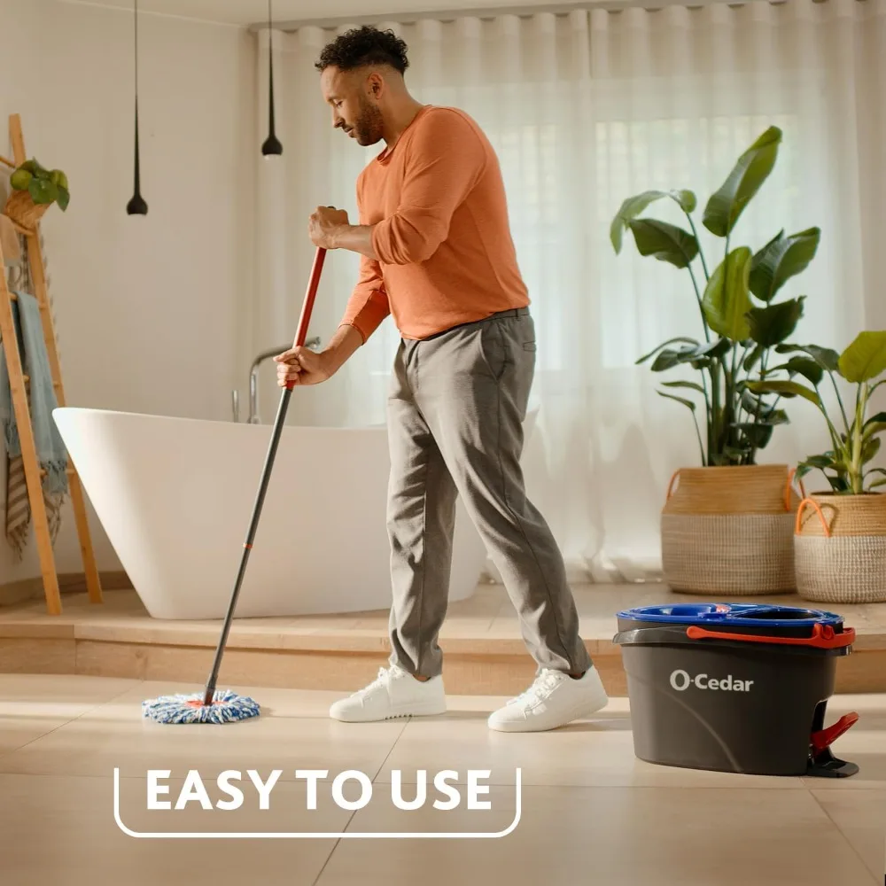 

Spin Mop & Bucket System Clean with Clean Water Removes 99% of Bacteria