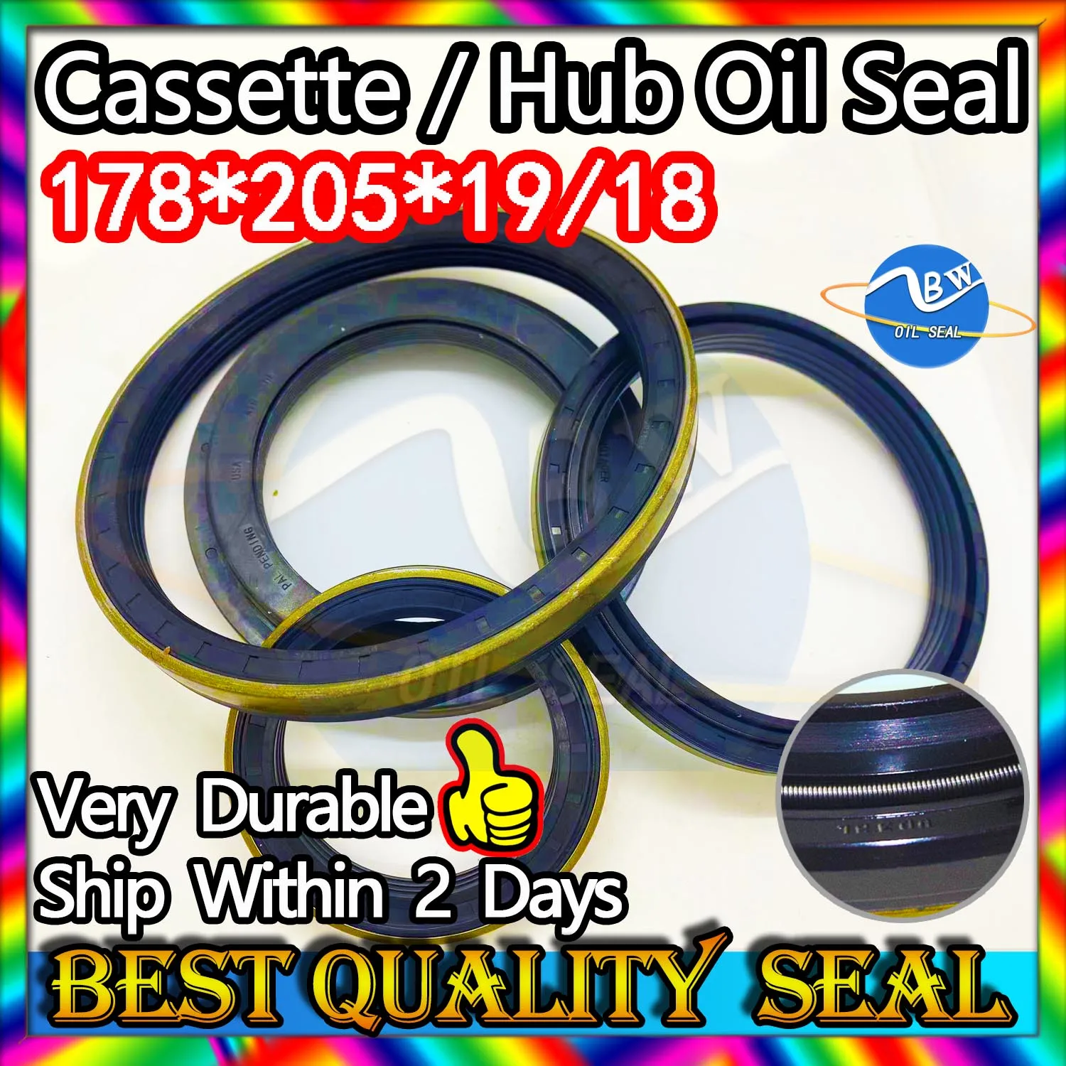 Hub Oil Seal 178*205*19/18 For Tractor Cat Shaft Cassette Sealing Combined 178X205X19/18 619637 19034568B 19034568 Pressure