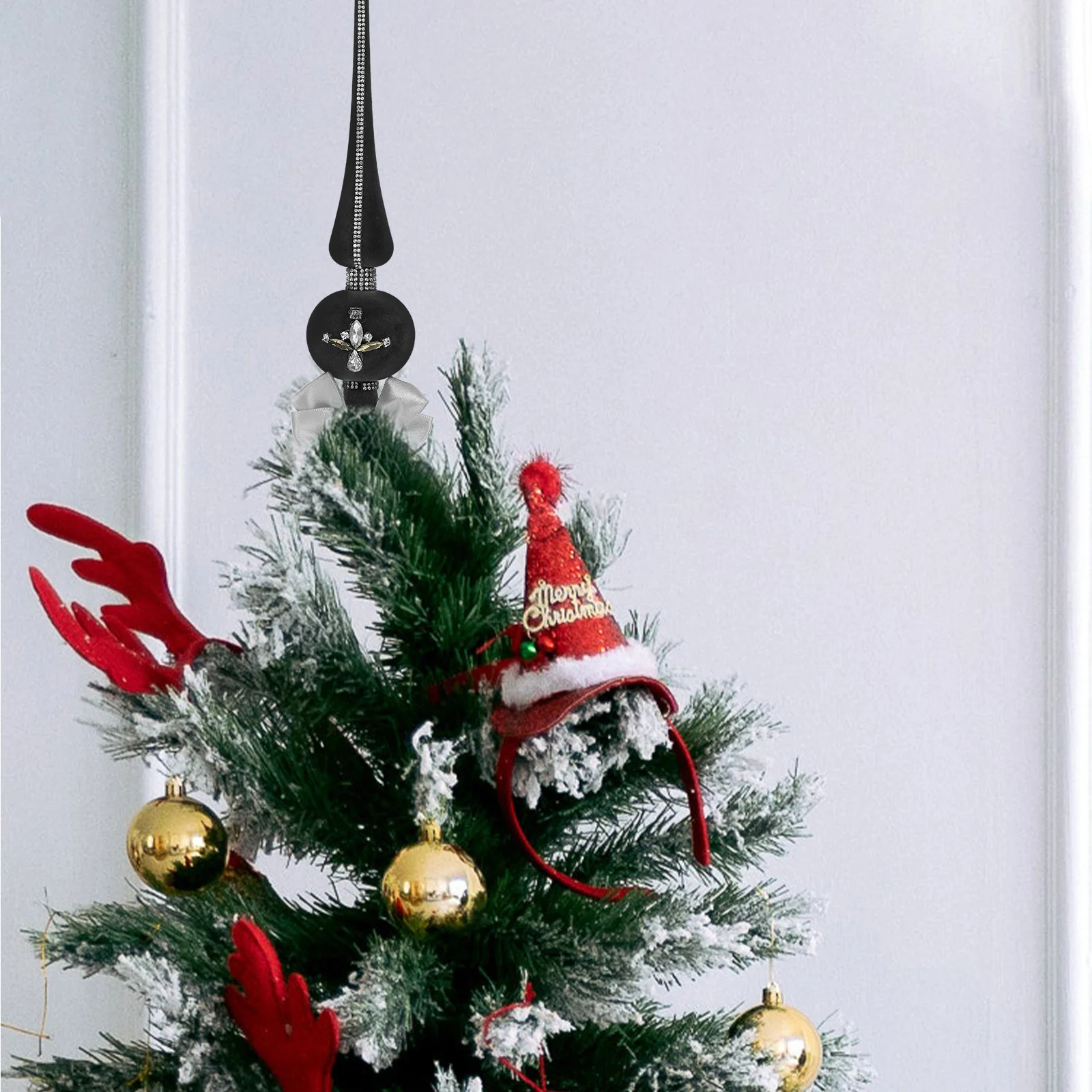 شجرة عيد الميلاد توبر توافدوا القرع يدويا كروية عيد الميلاد نهائي رمادي ديكور موسمي لقضاء عطلة شجرة الديكور الاستخدام الداخلي #5