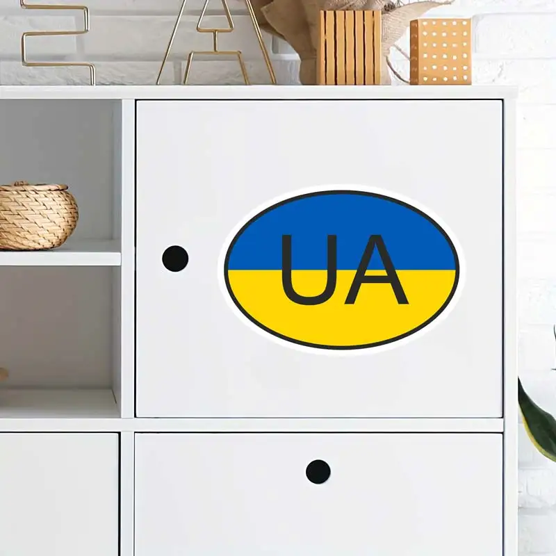 Ukraine Seal Sticker Round Flag Wall Sticker For Laptop Book Fridge Guitar Motorcycle Helmet ToolBox Decor Decals S185