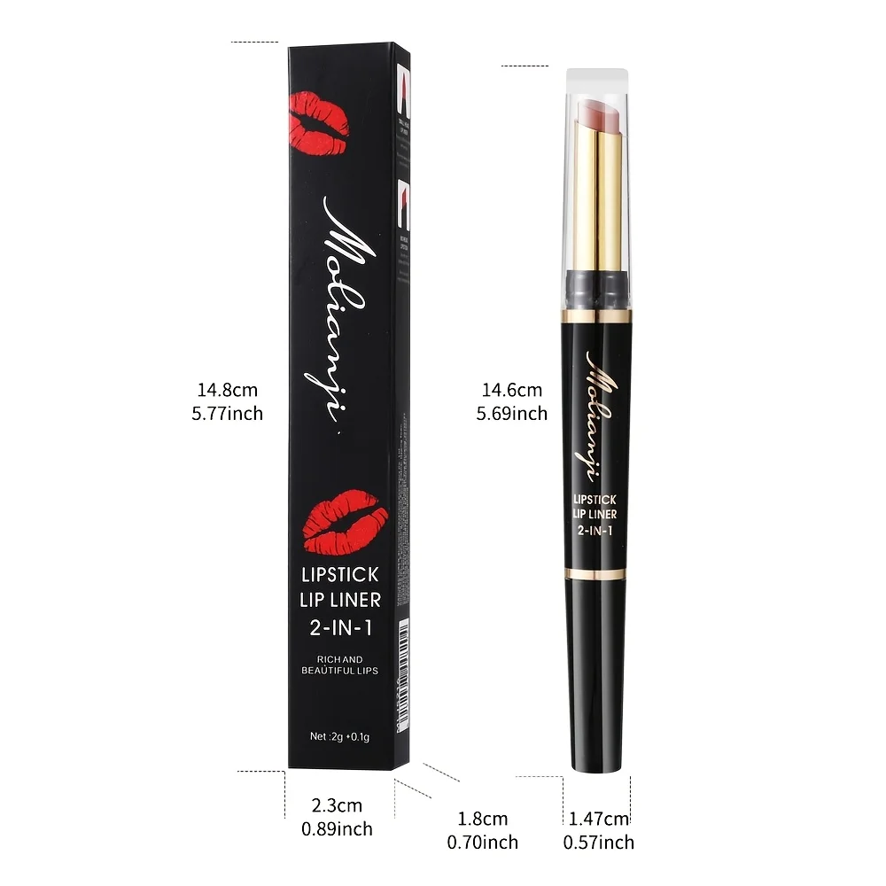 Matita per labbra opaca impermeabile Matita per rossetto Contorno rosso Rossetto tono Tazza antiaderente a lunga durata Trucco labbra idratante Regalo di San Valentino