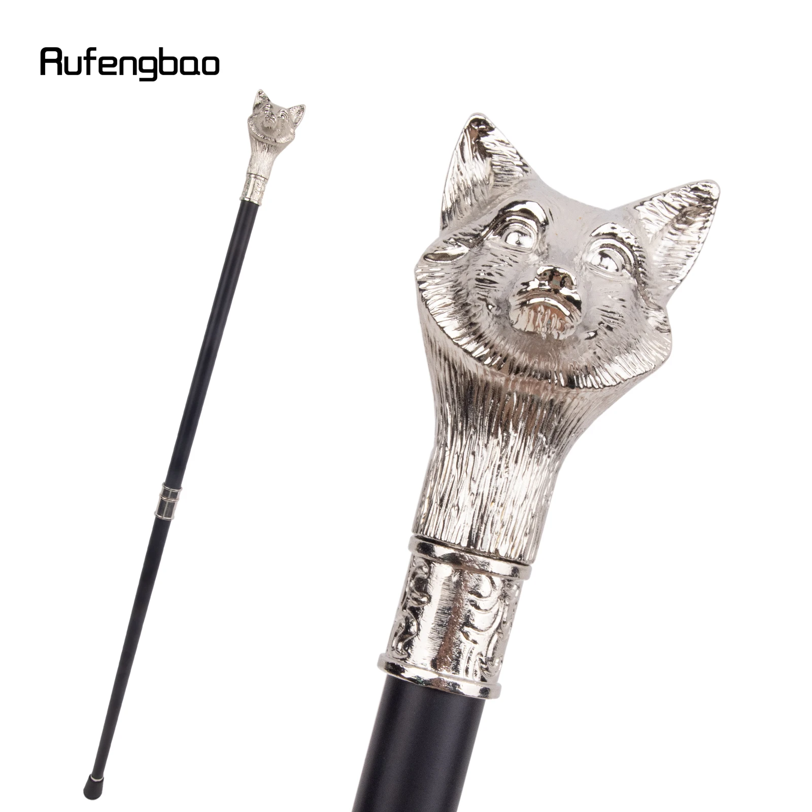 

White Wolf Fashion Walking Stick Decorative Stick Cospaly Party Fashionable Walking Cane Crosier 93cm Performance Stage Cane