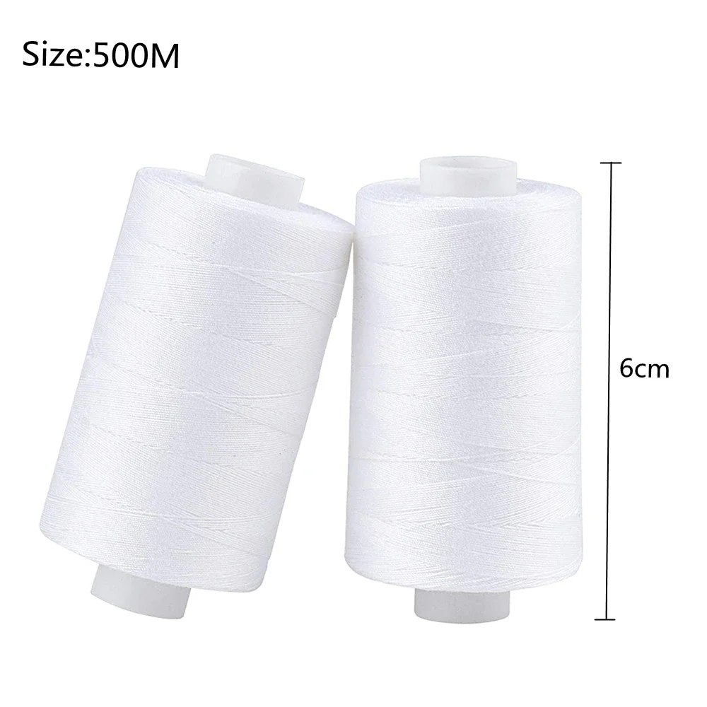 2pcs/Set 500M Sewing Thread Works For Hand&Machine Sewing Spools Polyester DIY Sewing Black/White