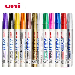 Japan UNI Colorful Permanent Markers Pen Paint Marker School Stationery Office Supplies Permanent Art Supplies PX-20 Highlighter