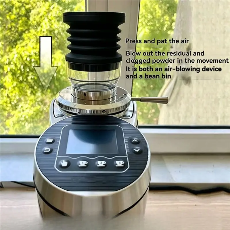 [ABFI!】 Coffee Grinder Single Dose Hopper Blow Cleaning Tool Bean Bin For Mazzer Mini/Robur/Major/Super Jolly