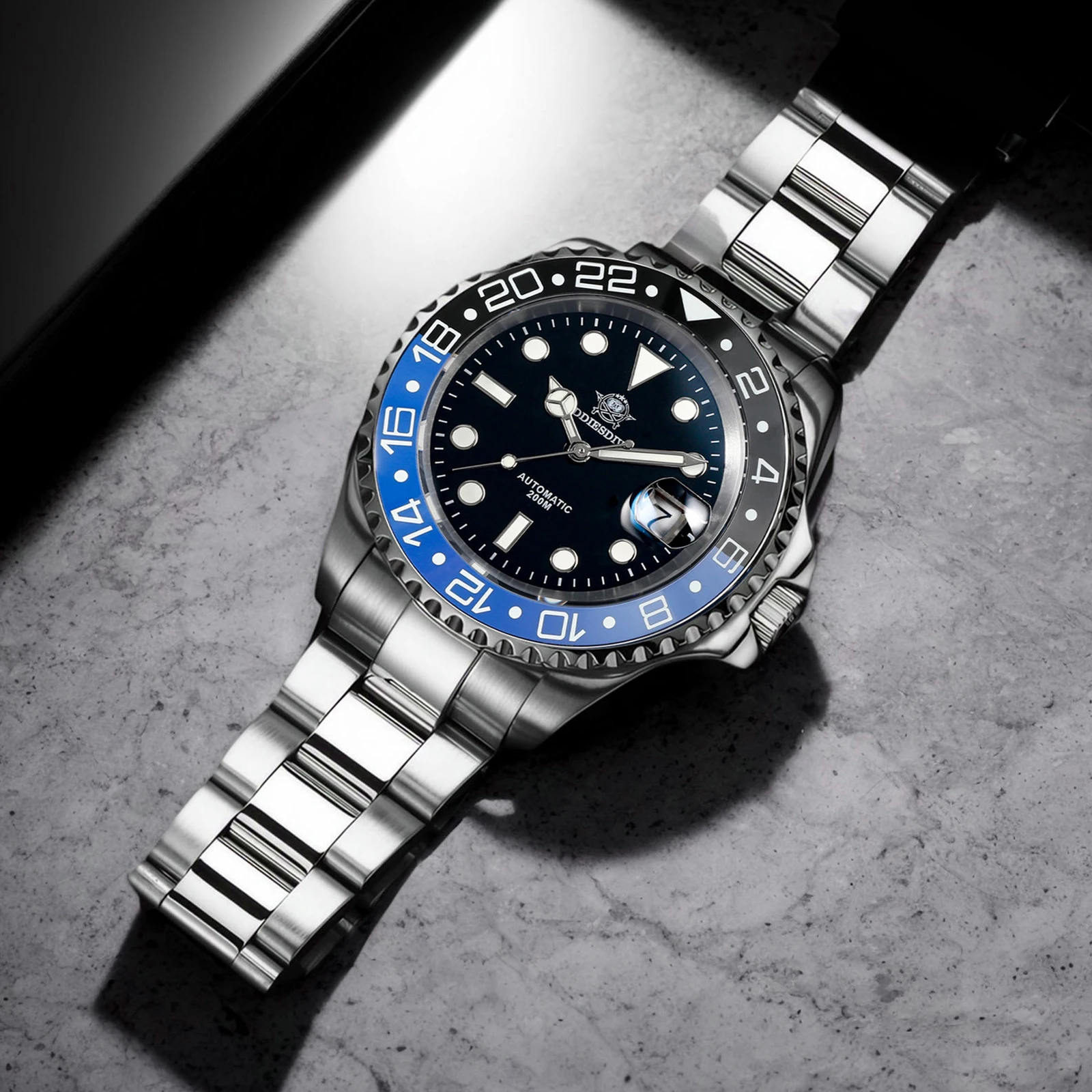 ADDIESDIVE Japan NH35A Calendar Men's Diver Automatic Mechanical Watch Hight Quality 200M Waterproof Sapphire Glass Wristwatch