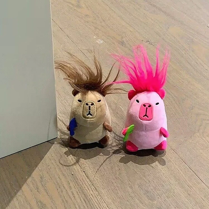 

Creative Cute Capybara Plush Keychain Fashion Stuffed Animal Doll Keyring Car Keychain Backpack Pendant Decor Accessories Gifts
