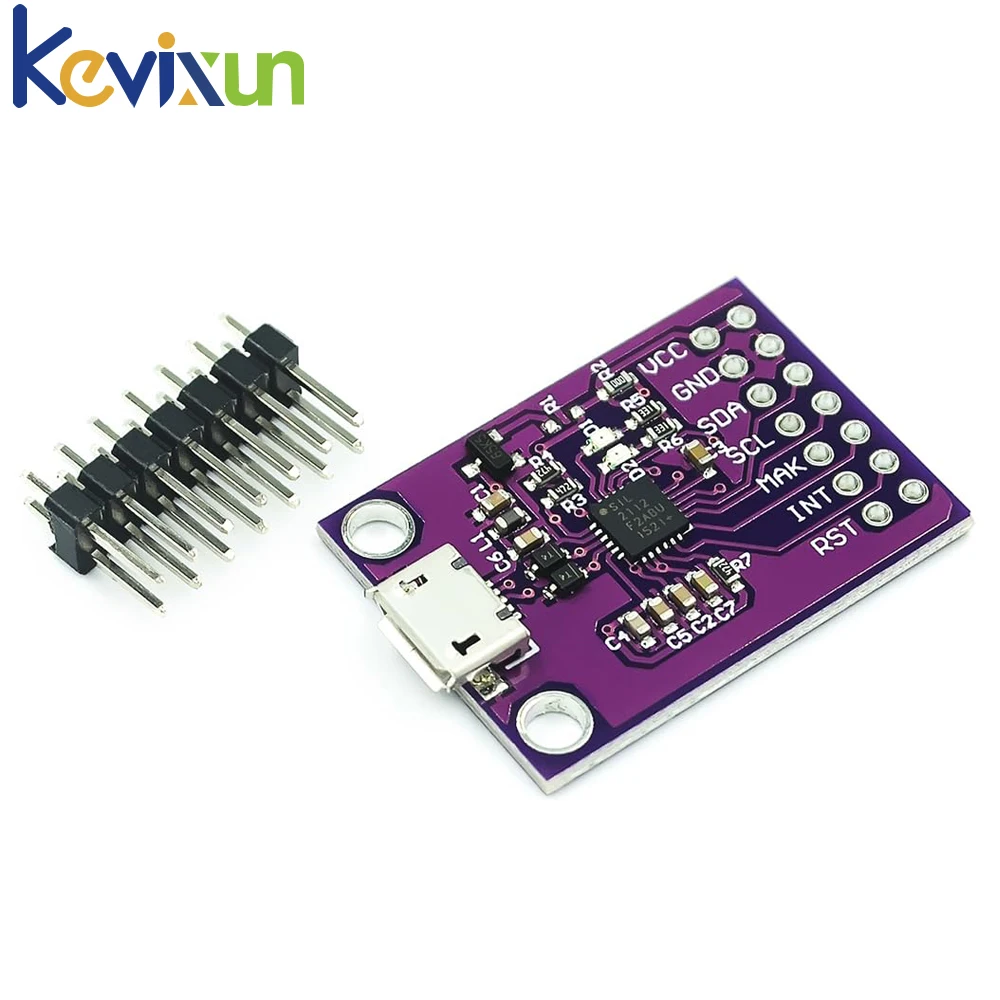 CP2112 Debug Board USB to SMBus I2C Communication Module 2.0 MicroUSB 2112 Evaluation Kit for CCS811 Sensor Module