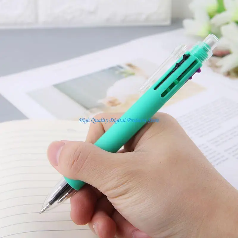 

U2JE 0.7mm 5 Colors In Retractable Ballpoint Pens Mechanical Pencil Smooth Writin