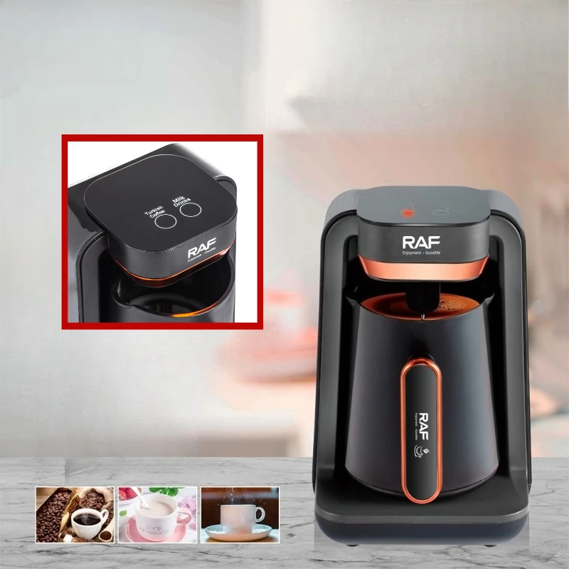 

Многоцелевые электрические кофеварки с одним щелчком мыши. Маленькая прочная турецкая кофемашина. Удобная бытовая техника.